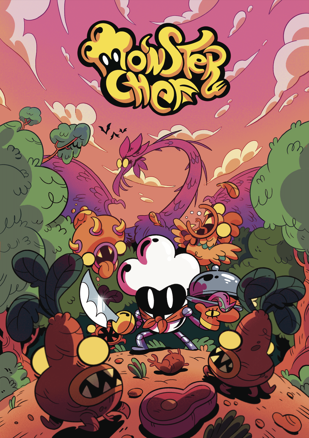 Monster Chef key art, featuring Pranzo ready to face and cook monsters.